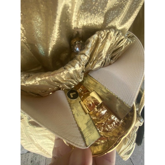 VTG Pearl Accessories Gold Buckle Belt Sz L main image 7
